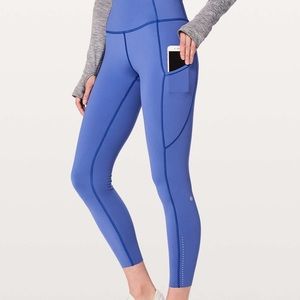 Lululemon Fast and Free 25” Moroccan Blue